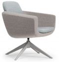 Lounge Armchair with Metal Star Legs – Yellow / Grey