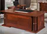 Executive Desk 220 cm with 6 Drawers – Cherry