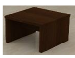 Wooden Coffee Table 60×60 – Dark Walnut