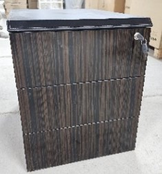 Mobile Pedestal 3 Drawers – Ebony