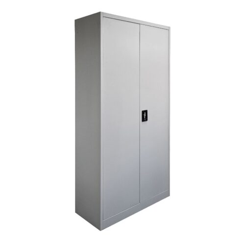 Steel File Cabinet with 2 Swing Doors – Grey
