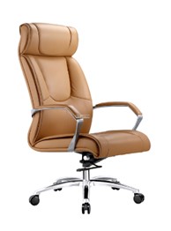 High-Back PU Leather Office Chair – Black