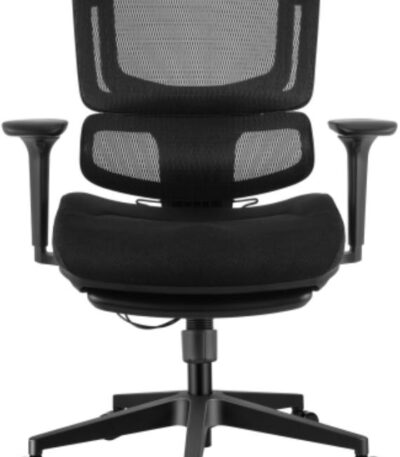 Ergonomic Mesh Chair with Foam Seat – Black