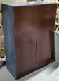 Medium Cabinet with Wooden Doors – Mahogany