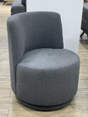 Fabric Swivel Lounge Chair – Grey