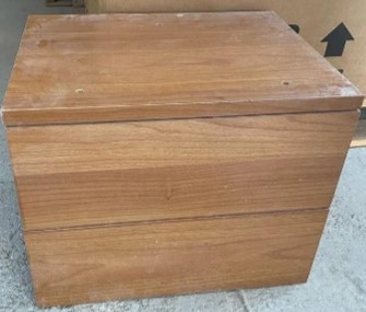 Fixed Pedestal 2 Drawers – Walnut