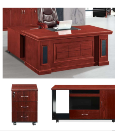 Executive Desk 160 cm – Panel Design – Walnut