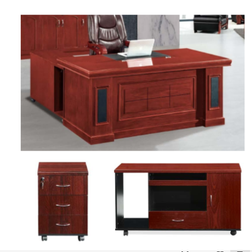 Executive Desk 160 cm – Panel Design – Walnut