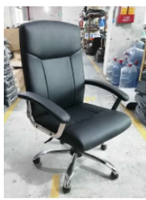 Executive Medium-Back PU Leather Chair – Black