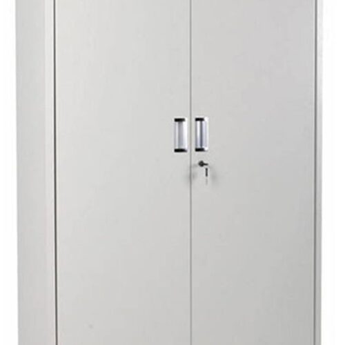 Steel Cabinet 2 Swing Doors 120×46×200 – Light Grey