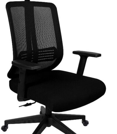 Ergonomic High-Back Mesh Chair with Headrest – Black