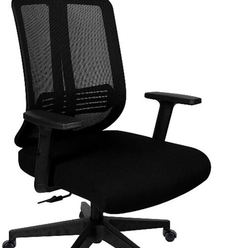 Ergonomic High-Back Mesh Chair with Headrest – Black
