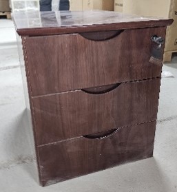 Mobile Pedestal 3 Drawers – Dark Walnut