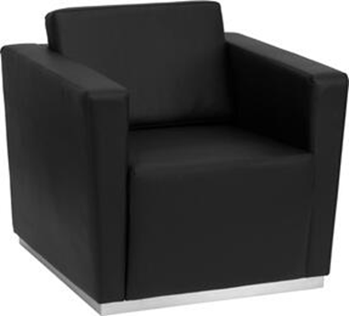 Single-Seater Leather Sofa – Black