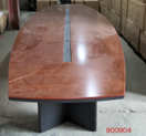 Boat-Shaped Meeting Table 650 cm – Mahogany