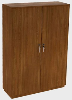 Medium Cabinet 2 Doors 80×42×140 with Lock – Walnut