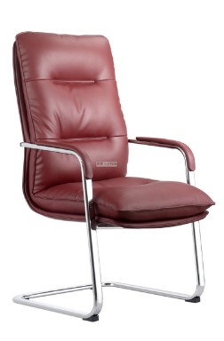 Visitor Chair with Double Cushion – Black