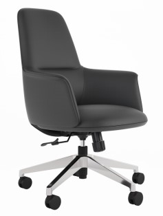 Medium-Back Executive Chair with Synchro Tilt – Black