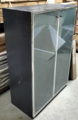 Medium Cabinet with Glass Doors – Black
