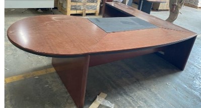 L-Shaped Executive Desk 270 cm – Mahogany