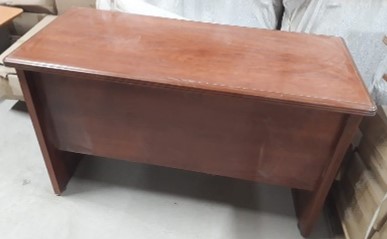 Compact Office Desk 120 cm – Cherry / Walnut
