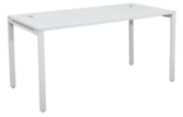 Office Desk 120 cm with Metal Legs – White