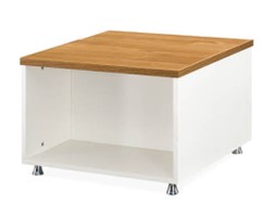 Small Coffee Table 45 cm with Shelf – Oak / White