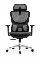 Ergonomic Mesh Chair with 2D Headrest – Black