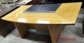 Executive Desk with Leather Inlay – Cherry