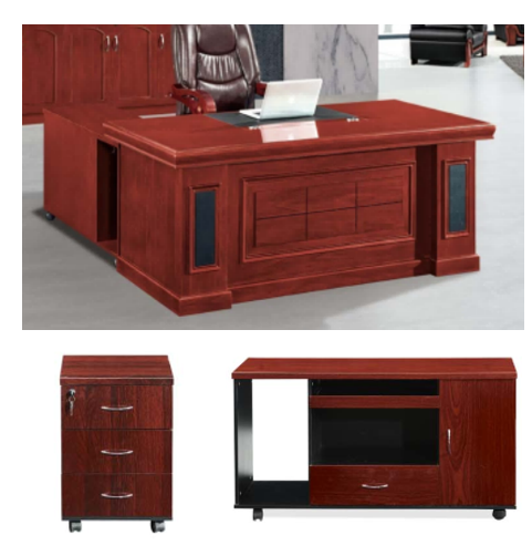 Executive Desk 200 cm – Panel Design – Walnut