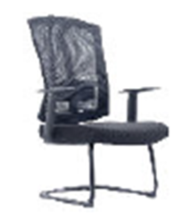 Mesh Visitor Chair with Cantilever Base – Black