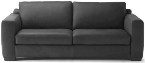 Two-Seater Leather Sofa – Black