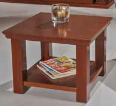 Coffee Table 60 cm with Shelf – Cherry