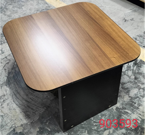 Square Coffee Table 60 cm – Walnut / Dark Grey