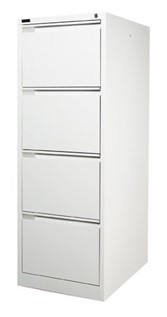 4-Drawer Steel Filing Cabinet 50×65×133 – Light Grey