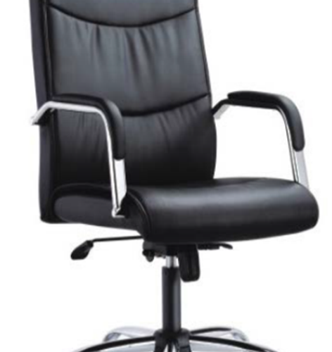 High-Back Office Chair with Removable Back – Brown