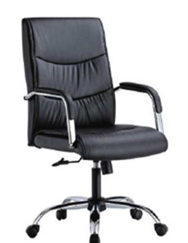 Medium-Back Office Chair with Removable Back – Black