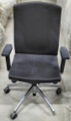 Medium-Back Leather Chair with T-Arms – Brown