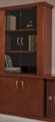 High Cabinet 194 cm with Glass & Wooden Doors – Cherry
