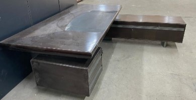 L-Shaped Executive Desk 240 cm – Mahogany