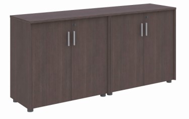 Credenza 4 Doors with Lock 180 cm – Dark Walnut