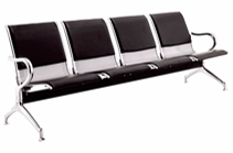 4-Seater Visitor Bench – Black