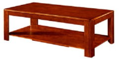 Classic Coffee Table 120 cm with Shelf – Walnut