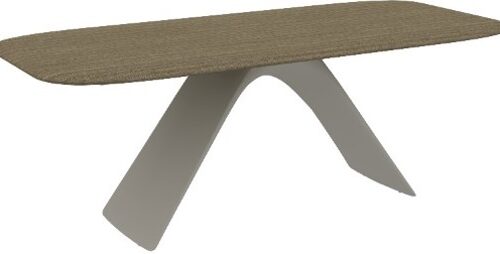 Designer Meeting Table 220 cm with A-Shaped Leg – Walnut / Grey