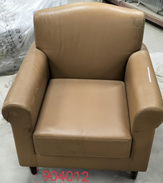 Single Seater Sofa with Wooden Legs – Beige