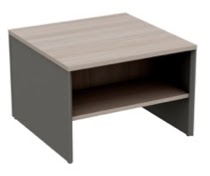 Coffee Table 60 cm with Shelf – Grey Oak / Dark Grey