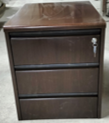 Drawer Pedestal 3 Drawers – Dark Walnut