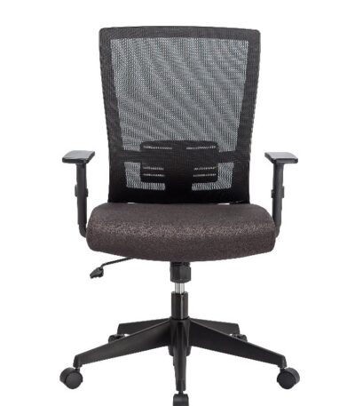 Mesh Office Chair with Adjustable Arms – Black / Grey