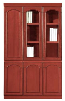 Bookcase 120 cm with 4 Doors – Mahogany