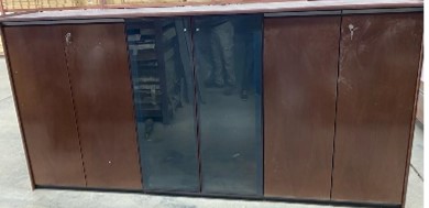 Office Cabinet 270 cm with 6 Doors – Mahogany